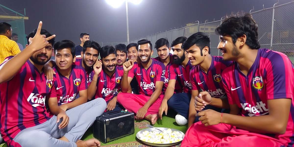 Kolkata Football League community showing players celebrating a clan victory with Bengali sweets and traditional music